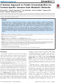 Cover page: A Systems Approach to Predict Oncometabolites via Context-Specific Genome-Scale Metabolic Networks