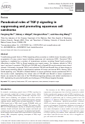 Cover page: Paradoxical roles of TGF-β signaling in suppressing and promoting squamous cell carcinoma.