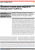 Cover page: Anomalous excitonic phase diagram in band-gap-tuned Ta2Ni(Se,S)5