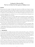 Cover page: Scaling the Utilization Wall: The Case for Massively Heterogeneous Multiprocessors