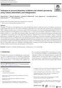 Cover page: Strategies to prevent dopamine oxidation and related cytotoxicity using various antioxidants and nitrogenation