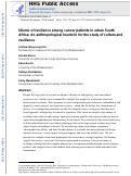 Cover page: Idioms of resilience among cancer patients in urban South Africa: An anthropological heuristic for the study of culture and resilience