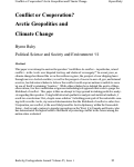 Cover page: Conflict or Cooperation?  Arctic Geopolitics and Climate Change