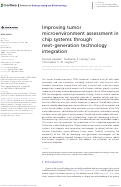 Cover page: Improving tumor microenvironment assessment in chip systems through next-generation technology integration