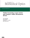 Cover page: Method measuring oxygen tension and transport within subcutaneous devices