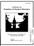 Cover page: Frontiers of Nuclear Structure 2002 - Abstract book