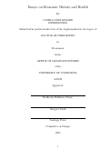 Cover page: Essays on Economic History and Health
