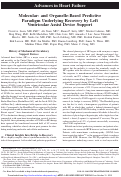 Cover page: Molecular- and Organelle-Based Predictive Paradigm Underlying Recovery by Left Ventricular Assist Device Support