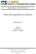 Cover page: Observed Charging Rates in California