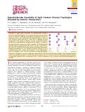 Cover page: Supramolecular Assembly of Ag(I) Centers: Diverse Topologies Directed by Anionic Interactions