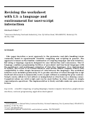 Cover page: Revising the worksheet with L3: a language and environment for user-script 
interaction