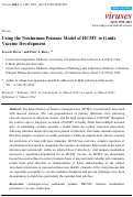 Cover page: Using the Nonhuman Primate Model of HCMV to Guide Vaccine Development