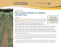 Cover page: Drought Tip: Water Quality Guidelines for Vegetable and Row Crops