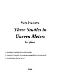 Cover page: Three Studies in Uneven Meters