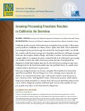 Cover page: Growing Processing Freestone Peaches in California: An Overview