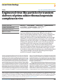 Cover page: Engineered virus-like particles for transient delivery of prime editor ribonucleoprotein complexes in vivo