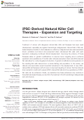 Cover page: iPSC-Derived Natural Killer Cell Therapies - Expansion and Targeting