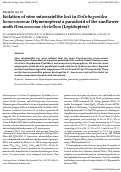 Cover page: Isolation of nine microsatellite loci in Dolichogenidea homoeosomae (Hymenoptera) a parasitoid of the sunflower moth Homoeosoma electellum (Lepidoptera)