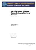Cover page: The Effect of State Education Finance Reform on Total Local Resources