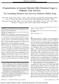 Cover page: Characteristics of Insured Patients With Persistent Gaps in Diabetes Care Services