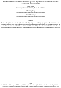 Cover page: The Paired Process of Preschoolers' Speech: Dyadic Variance Predominates Classroom Vocalizations