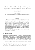 Cover page of A Relational Event Model for Social Action, with Application to the World Trade Center Disaster