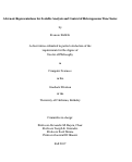 Cover page: Alternate Representations for Scalable Analysis and Control of Heterogeneous Time Series