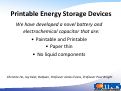 Cover page: Printable Energy Storage Devices