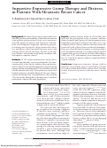 Cover page: Supportive-Expressive Group Therapy and Distress in Patients With Metastatic Breast Cancer: A Randomized Clinical Intervention Trial