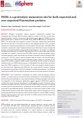 Cover page: PEXEL is a proteolytic maturation site for both exported and non-exported Plasmodium proteins