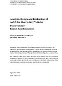 Cover page: Analysis, Design And Evaluation Of Avcs For Heavy-duty Vehicles