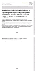 Cover page: Application of clustering techniques to study environmental characteristics of microbialite-bearing aquatic systems