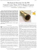 Cover page: Mechanical Structure for the PSI Canted-Cosine-Theta (CCT) Magnet Program