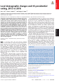 Cover page: Local demographic changes and US presidential voting, 2012 to 2016.