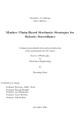 Cover page: Markov Chain-Based Stochastic Strategies for Robotic Surveillance