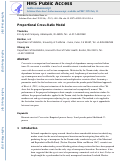 Cover page: Proportional cross-ratio model