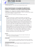 Cover page: Using conjoint analysis to investigate hospital directors’ preference in adoption of an evidence-based intervention