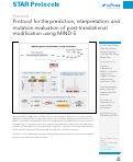 Cover page: Protocol for the prediction, interpretation, and mutation evaluation of post-translational modification using MIND-S.