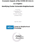 Cover page: Economic Impacts of the COVID-19 Crisis in Los Angeles: Identifying Renter-Vulnerable Neighborhoods