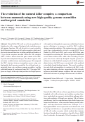 Cover page: The evolution of the natural killer complex; a comparison between mammals using new high-quality genome assemblies and targeted annotation