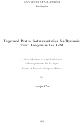 Cover page: Improved Partial Instrumentation for Dynamic Taint Analysis in the JVM