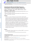 Cover page: Determining the Mitochondrial Methyl Proteome in Saccharomyces cerevisiae using Heavy Methyl SILAC