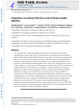 Cover page: Preparatory Encoding of the Fine Scale of Human Spatial Attention