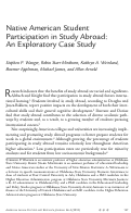 Cover page: Native American Student Participation in Study Abroad: An Exploratory Case Study