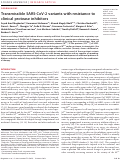 Cover page: Transmissible SARS-CoV-2 variants with resistance to clinical protease inhibitors