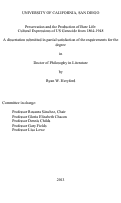 Cover page: Preservation and the Production of Bare Life : : Cultural Expressions of US Genocide from 1864-1948