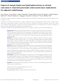 Cover page: Impact of margin status and lymphadenectomy on clinical outcomes in resected pancreatic adenocarcinoma: implications for adjuvant radiotherapy.