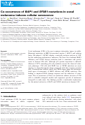 Cover page: Co‐occurrence of BAP1 and SF3B1 mutations in uveal melanoma induces cellular senescence