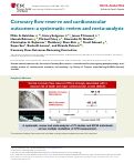 Cover page: Coronary flow reserve and cardiovascular outcomes: a systematic review and meta-analysis.