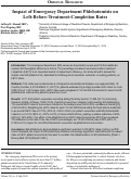 Cover page: Impact of Emergency Department Phlebotomists on  Left-Before-Treatment-Completion Rates